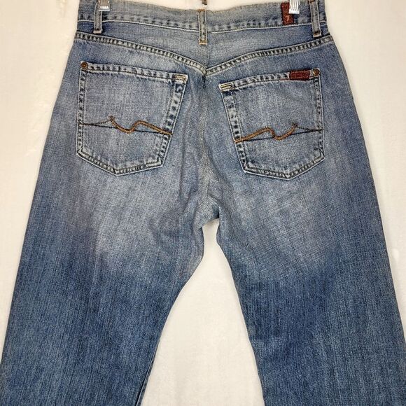 7 For All Mankind Blue Relaxed Jeans Size 32 - Picture 5 of 8